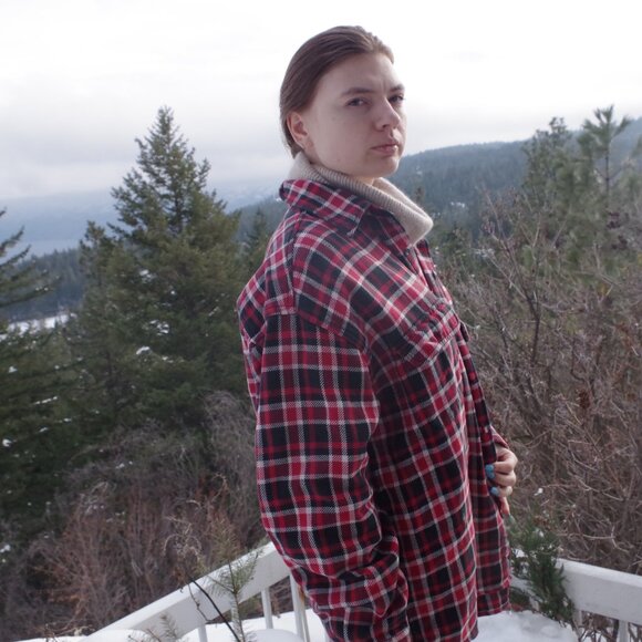 Vintage Eddie Bauer Mens Plaid Jacket - Picture 8 of 9